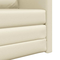Divano Letto a Terra Crema 74 x 77 x 81 cm Pelle sintetica 4106631