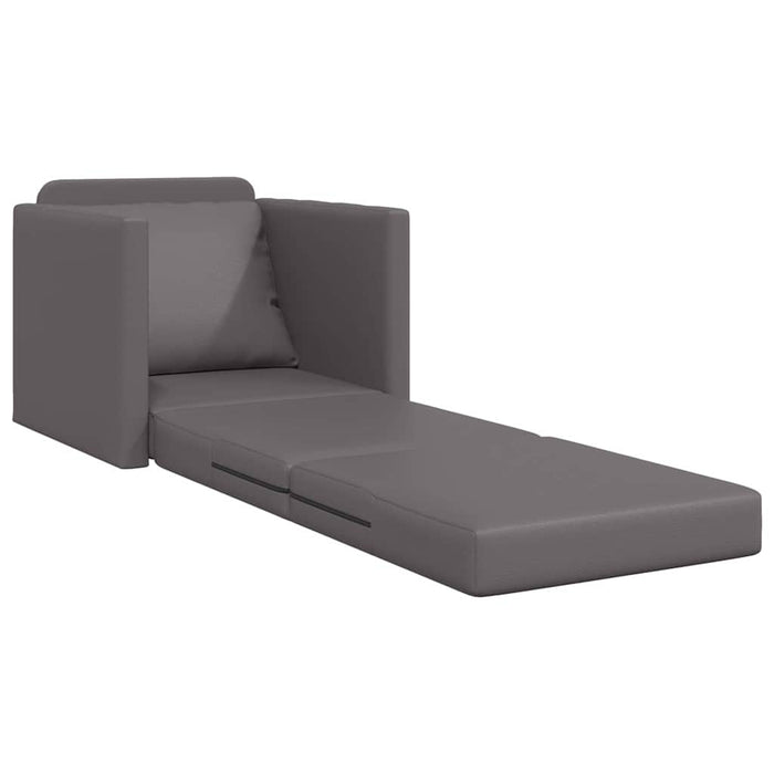 Divano Letto a Terra Grigio 74 x 77 x 81 cm Pelle sintetica 4106632