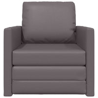 Divano Letto a Terra Grigio 74 x 77 x 81 cm Pelle sintetica 4106632