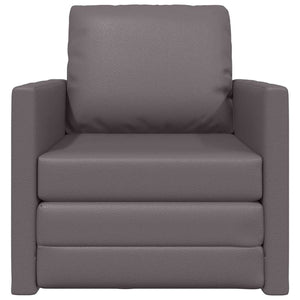 Divano Letto a Terra Grigio 74 x 77 x 81 cm Pelle sintetica 4106632