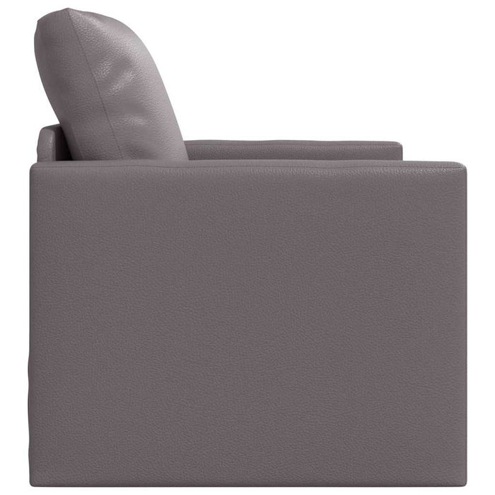 Divano Letto a Terra Grigio 74 x 77 x 81 cm Pelle sintetica 4106632