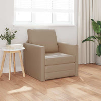 Divano Letto a Terra Cappuccino 74 x 77 x 81 cm Pelle sintetica 4106634