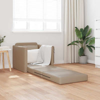 Divano Letto a Terra Cappuccino 74 x 77 x 81 cm Pelle sintetica 4106634