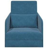 Divano Letto-Sofa Letto-Daybed Blu 65 x 80 x 83 cm Velluto