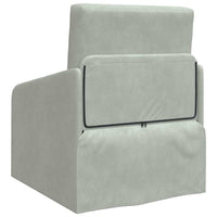 Divano letto Grigio chiaro 65 x 80 x 83 cm Velluto 4106648