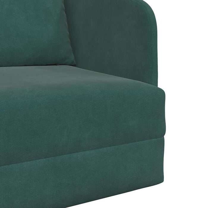Divano letto Verde Scuro 65 x 80 x 83 cm Velluto 4106650