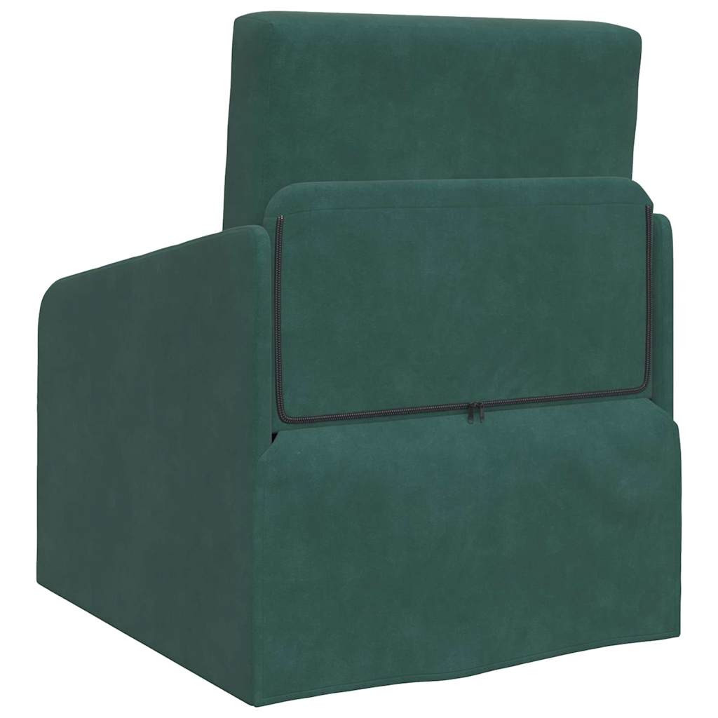 Divano letto Verde Scuro 65 x 80 x 83 cm Velluto 4106650