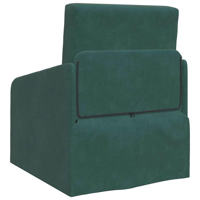 Divano letto Verde Scuro 65 x 80 x 83 cm Velluto 4106650