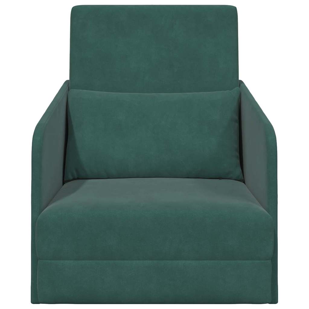 Divano letto Verde Scuro 65 x 80 x 83 cm Velluto 4106650