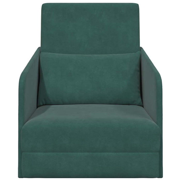 Divano letto Verde Scuro 65 x 80 x 83 cm Velluto 4106650