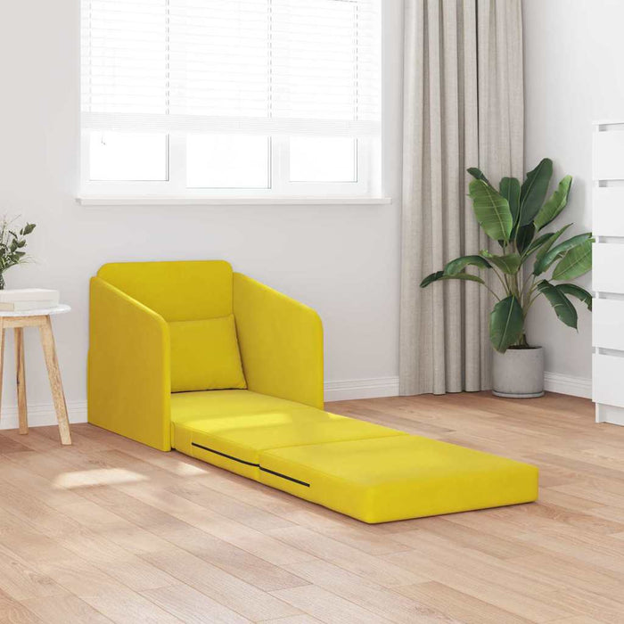 Divano letto Giallo 65 x 80 x 83 cm Velluto 4106653