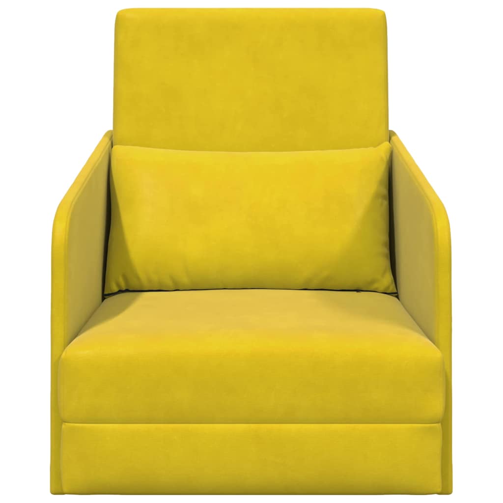 Divano letto Giallo 65 x 80 x 83 cm Velluto 4106653