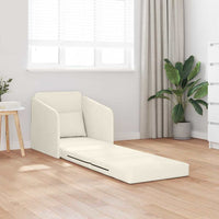 Divano letto-Sofa Letto-Daybed Crema 65 x 80 x 83 cm Velluto