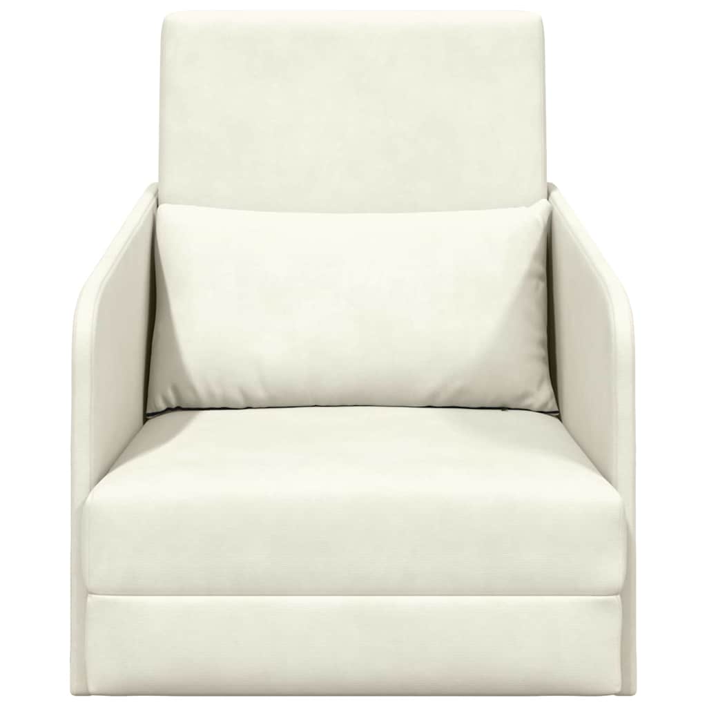 Divano letto-Sofa Letto-Daybed Crema 65 x 80 x 83 cm Velluto