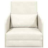 Divano letto-Sofa Letto-Daybed Crema 65 x 80 x 83 cm Velluto