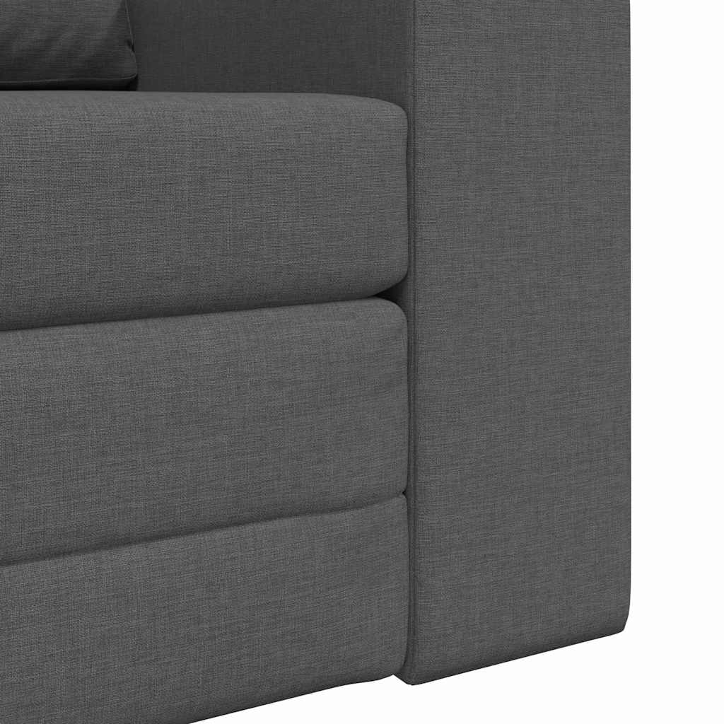 Divano Letto 2-in-1 Grigio Scuro 98x71x83 cm Tessuto 4106656