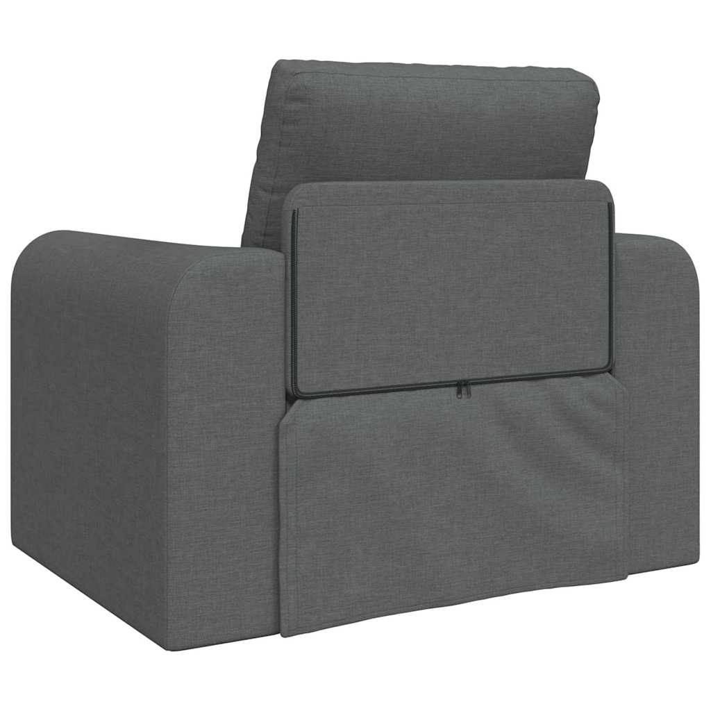Divano Letto 2-in-1 Grigio Scuro 98x71x83 cm Tessuto 4106656