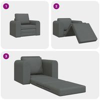 Divano Letto 2-in-1 Grigio Scuro 98x71x83 cm Tessuto 4106656
