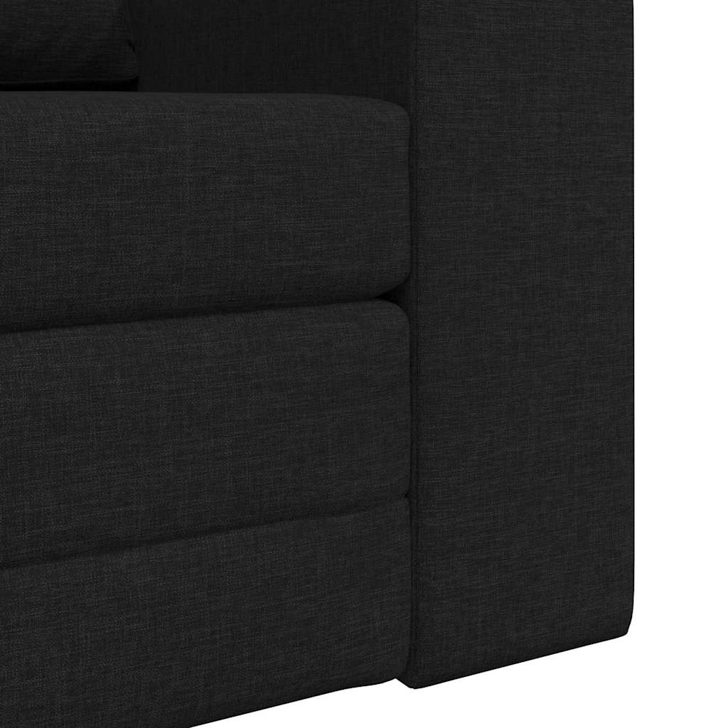 Divano Letto 2-in-1 Nero 98x71x83 cm in Tessuto 4106657