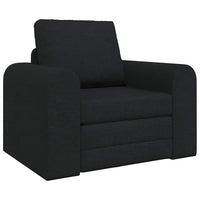 Divano Letto 2-in-1 Nero 98x71x83 cm in Tessuto 4106657