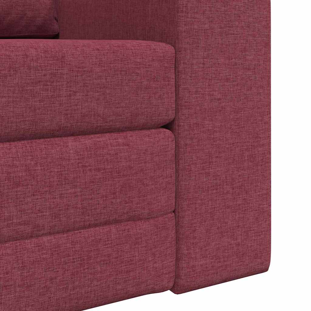 Divano Letto 2-in-1 Rosso Borgogna 98x71x83 cm Tessuto 4106658
