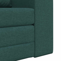 Divano Letto a Pavimento 2-in-1 Verde Scuro 98x71x83 cm Tessuto 4106659