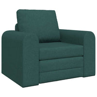 Divano Letto a Pavimento 2-in-1 Verde Scuro 98x71x83 cm Tessuto 4106659