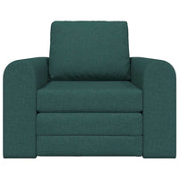 Divano Letto a Pavimento 2-in-1 Verde Scuro 98x71x83 cm Tessuto 4106659