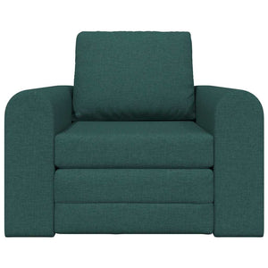 Divano Letto a Pavimento 2-in-1 Verde Scuro 98x71x83 cm Tessuto 4106659