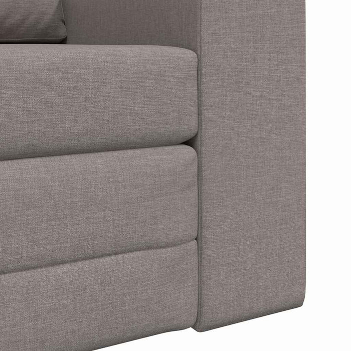 Divano Letto a Pavimento 2-in-1 Tortora 98x71x83 cm Tessuto 4106660