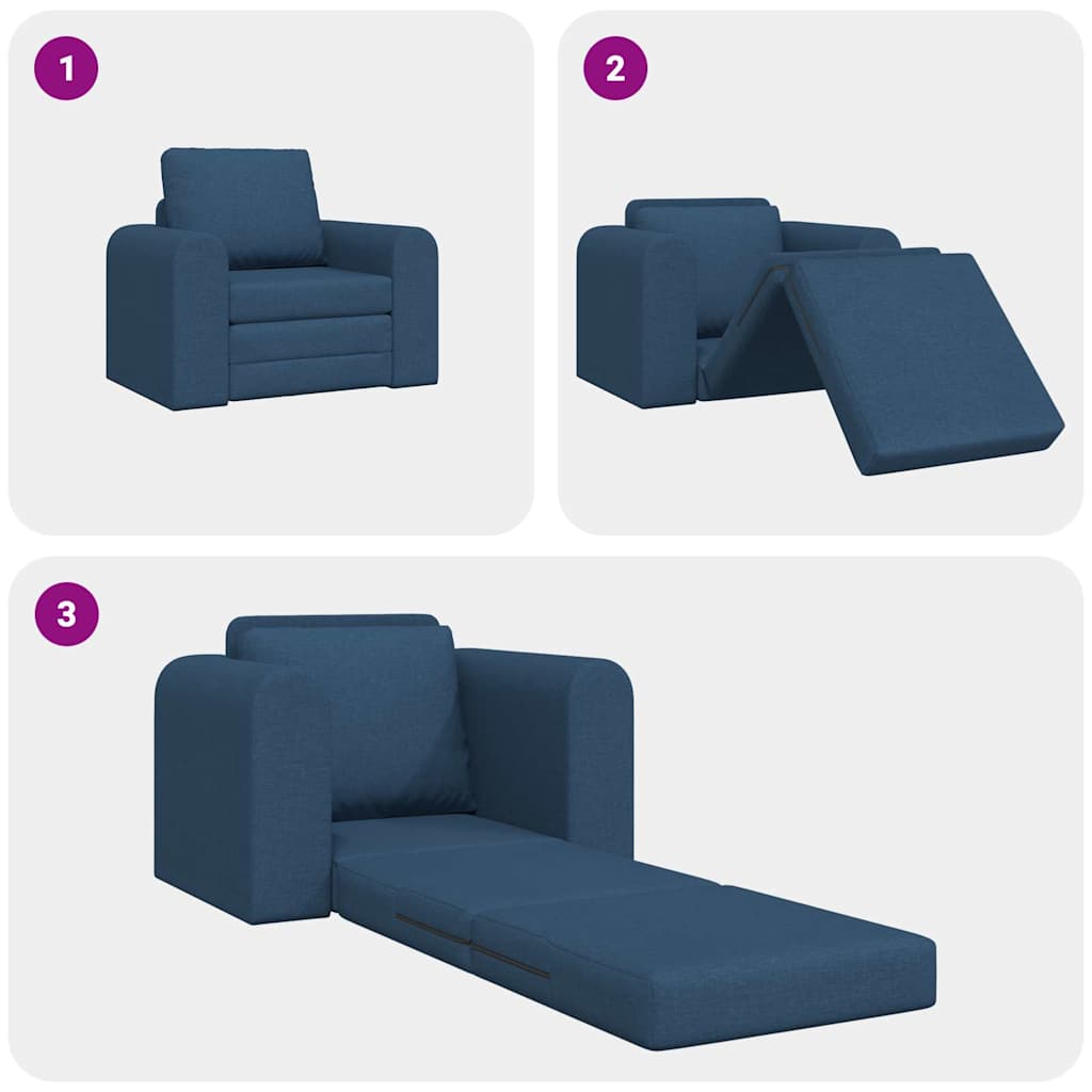 Divano Letto 2-in-1 Blu 98x71x83 cm Tessuto 4106662