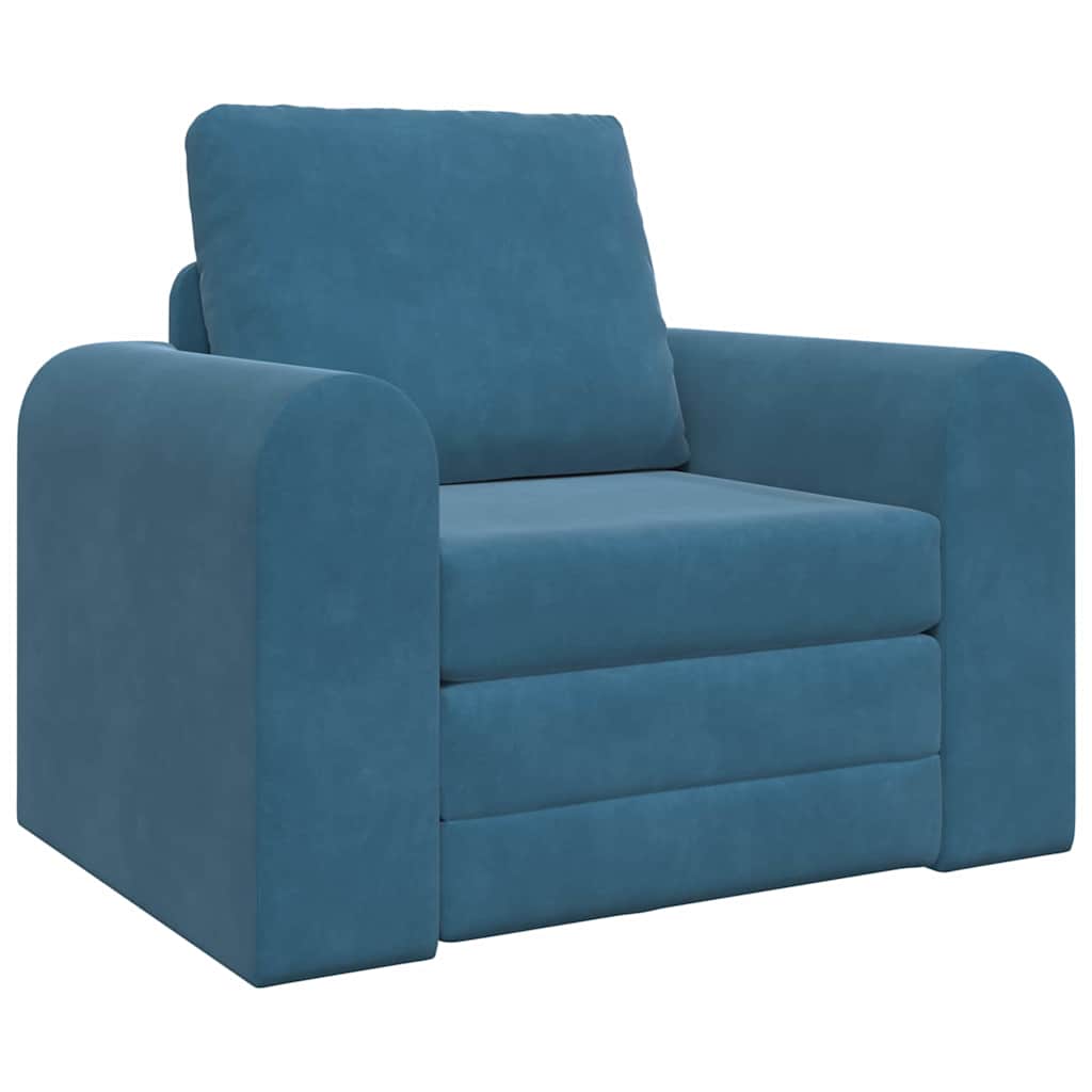 Divano Letto-Sofa Letto-Daybed Blu 98 x 71 x 83 cm Velluto