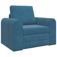 Divano Letto-Sofa Letto-Daybed Blu 98 x 71 x 83 cm Velluto