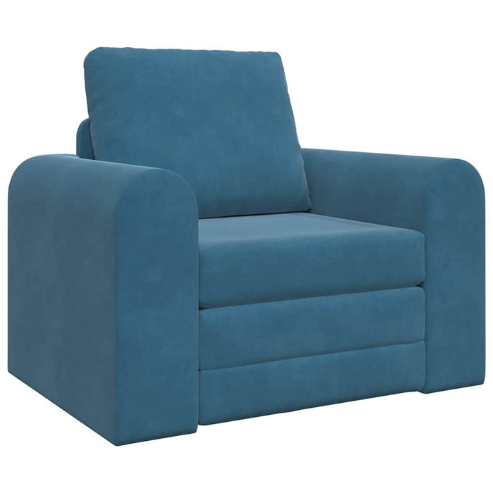 Divano Letto-Sofa Letto-Daybed Blu 98 x 71 x 83 cm Velluto