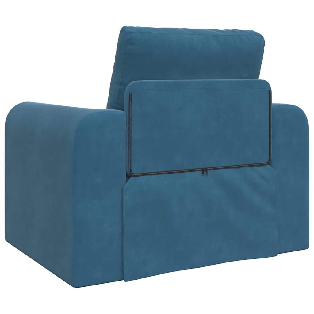 Divano Letto-Sofa Letto-Daybed Blu 98 x 71 x 83 cm Velluto