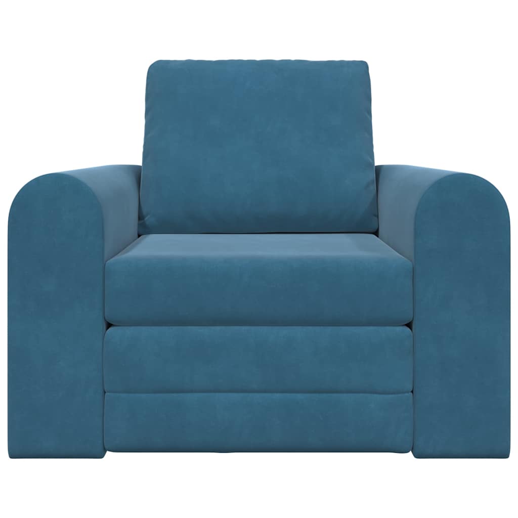 Divano Letto-Sofa Letto-Daybed Blu 98 x 71 x 83 cm Velluto