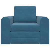 Divano Letto-Sofa Letto-Daybed Blu 98 x 71 x 83 cm Velluto