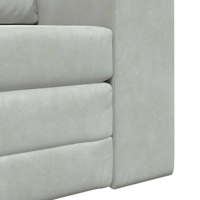 Divano Letto 2-in-1  Grigio Chiaro 98x71x83 cm Velvet 4106666