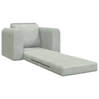 Divano Letto 2-in-1  Grigio Chiaro 98x71x83 cm Velvet 4106666