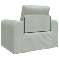 Divano Letto 2-in-1  Grigio Chiaro 98x71x83 cm Velvet 4106666