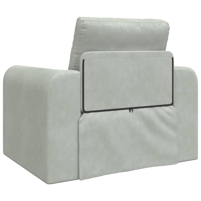 Divano Letto 2-in-1  Grigio Chiaro 98x71x83 cm Velvet 4106666