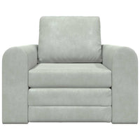 Divano Letto 2-in-1  Grigio Chiaro 98x71x83 cm Velvet 4106666