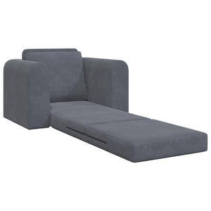 Divano Letto  2-in-1 Grigio Scuro 98x71x83 cm in Poliestere 4106667