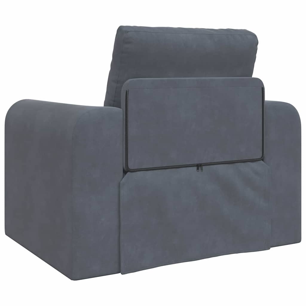Divano Letto  2-in-1 Grigio Scuro 98x71x83 cm in Poliestere 4106667