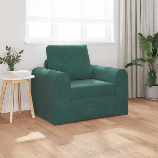 Divano Letto 2-in-1 Verde Scuro 98x71x83 cm 4106668