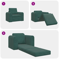 Divano Letto 2-in-1 Verde Scuro 98x71x83 cm 4106668
