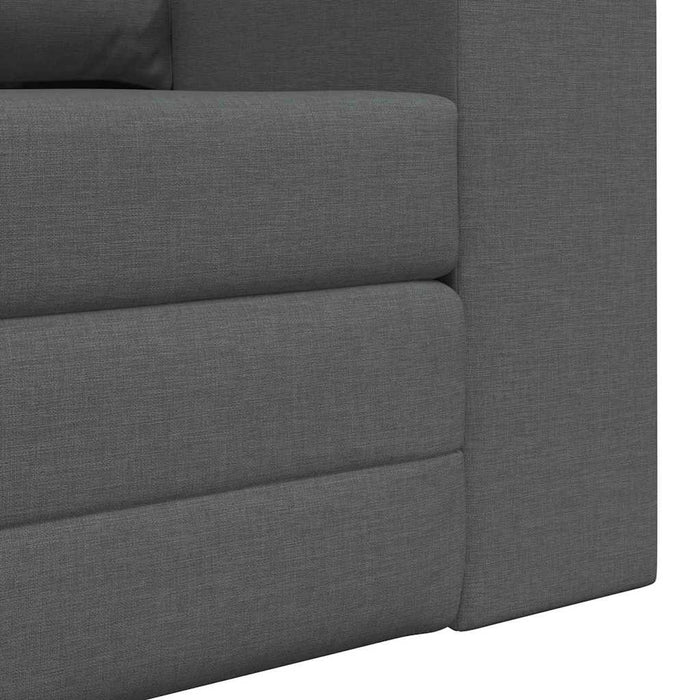 Divano Letto vitaXL 2 in 1 Grigio Scuro 148x71x83 cm Tessuto 4106674