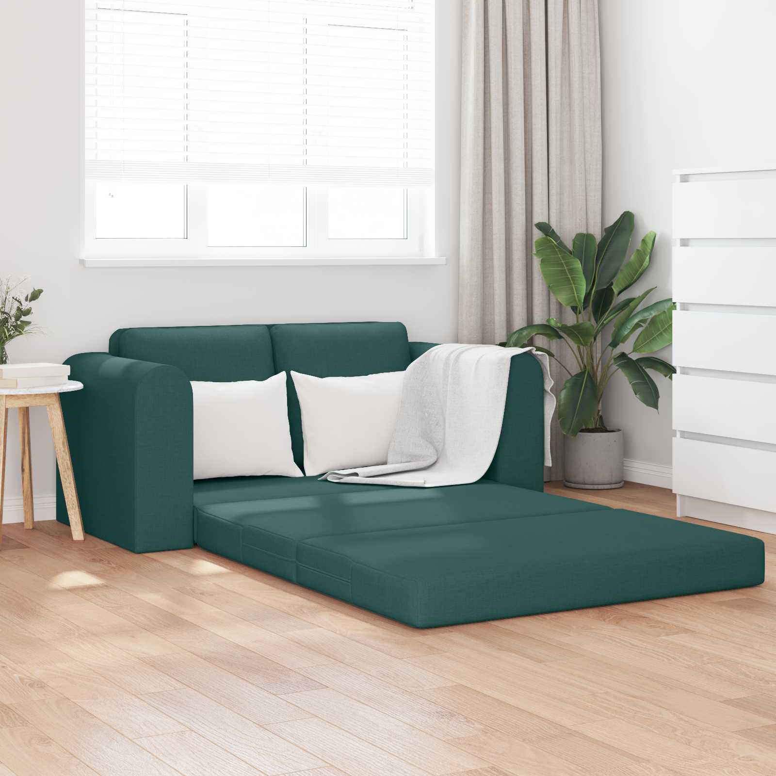 Divano letto 60cm Verde Scuro Tessuto 4106677