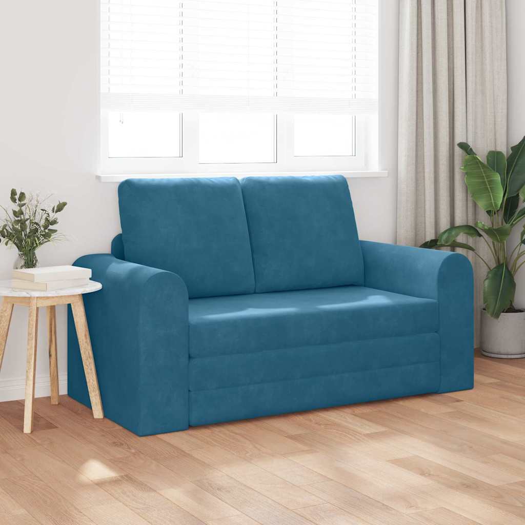 vidaXL Divano letto Blu 148 x 71 x 83 cm Velluto