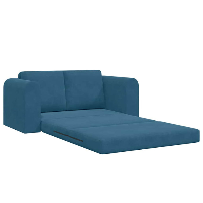 Divano Letto  2 in 1 Blu 148x71x83 cm Velvet 4106683